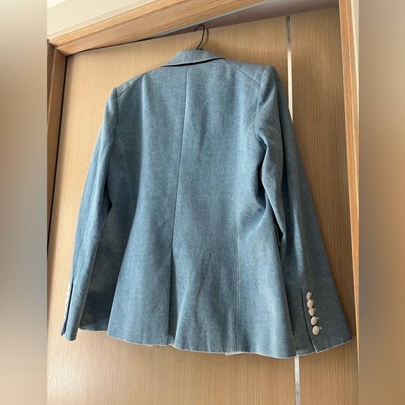 💙 SOLD 💙 NEW Veronica Beard Denim Double Breasted Blazer Miller Dickey size 14 - Picture 10 of 14